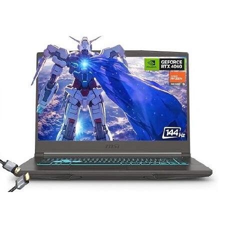 MSI 薄型 15.6インチ 144Hz FHD 薄型ベゼル IPS ゲーミングノートパソコン、AM...