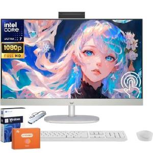 HP 27 Inch Touchscreen All in One Desktop Computer, Intel Ultra 7-155U(Up to 4.8 GHz), 27