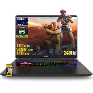 msi Vector 16 HX AI ゲーミング ノートパソコン 16インチ QHD+ IPS 240Hz Intel 20コア Ultra 7 255HX (＞i9-14900HX) 32GB DDR5 1TB SSD GeForce RTX 5070 Ti