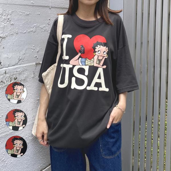 BETTY BOOP(ベティブープ)・ビッグTee ビッグ Tシャツ レディース 半袖 プレゼント ...
