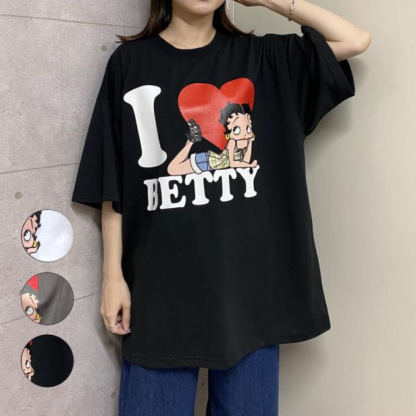 BETTY BOOP ベティブープ ベティちゃん ビッグTee ビッグ Tシャツ レディース 半袖