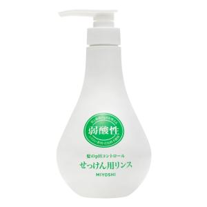 ミヨシ石鹸　弱酸性　せっけん用リンス　ポンプ　500ml｜awaawaya