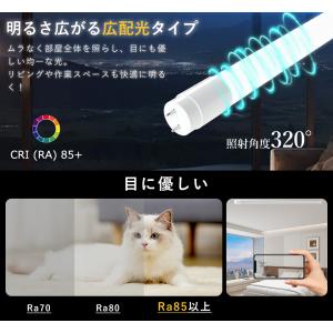 LED蛍光灯 40w形 直管 昼白色 広角32...の詳細画像3