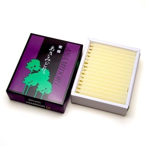 蜜蝋蝋燭 あさみどり 銀印 56本入 ローソク ロウソク