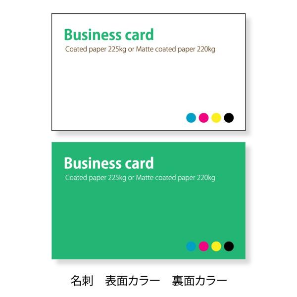 名刺、ショップカード 印刷 名刺 作成 カラー両面印刷  コート225kg 200枚単位  名刺ケー...