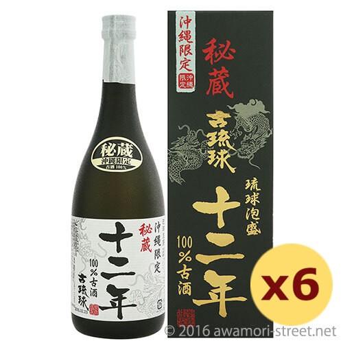 泡盛 古酒 忠孝酒造 / 古琉球 12年100%古酒 25度,720ml ×6本セット / 送料無料...