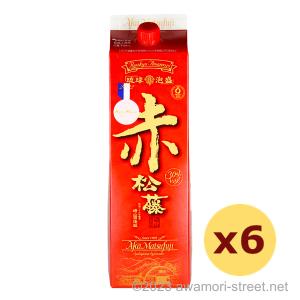 泡盛 崎山酒造廠 / 黒の松藤 紙パック 30度,1800ml x 6本セット 贈り物