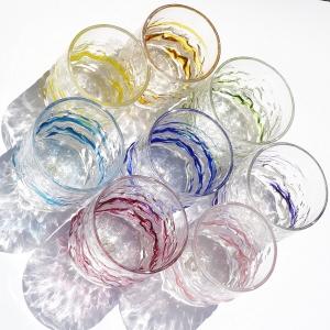 グラス おしゃれ 琉球ガラス 内祝い お返し 結婚祝い 引き出物：残波玉ロックグラス 小：源河源吉 お中元 琉球 グラス