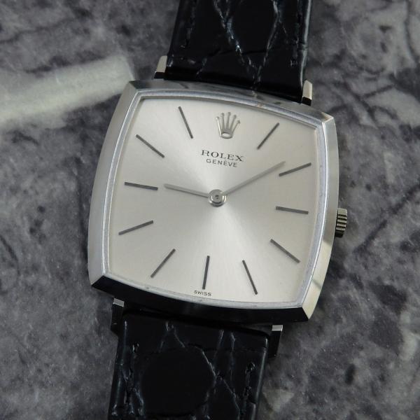 ロレックス スクエア ホワイトゴールド Cal.650搭載 1964年 ROLEX エクストラフラッ...