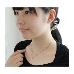 ダイヤモンド ネックレス トリロジー 一粒 重ねづけ 2本セット pt900