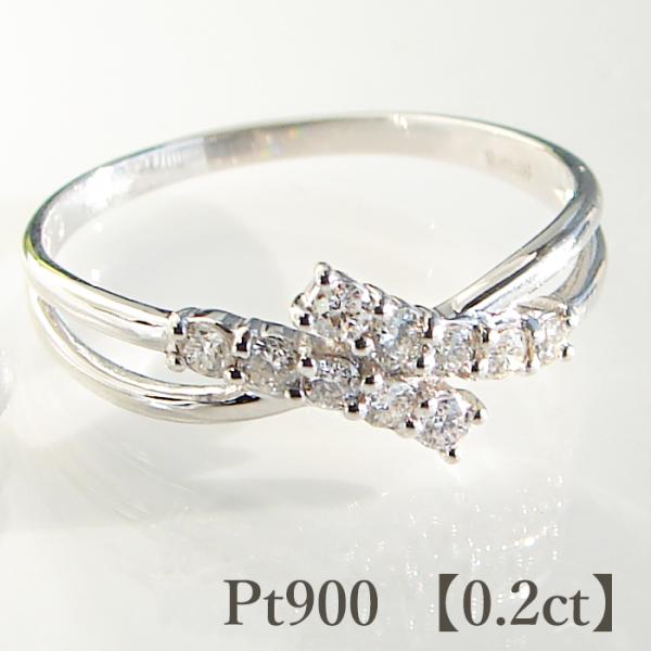 Pt900 【0.2ct】テン ダイヤモンド リングダイヤ 送料無料 0.2ct プラチナ pt90...