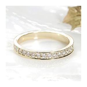 K18 YG PG WG 1.00ct ダイヤモンド ハーフ エタニティ リング ゴールド