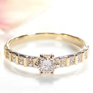 K18 YG 0.6ct ダイヤモンド リング 送料無料 指輪 イエローゴールド