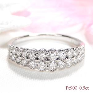 Pt900 0.50ct ダイヤモンド リング ジュエリー ダイヤ プラチナ 0.5
