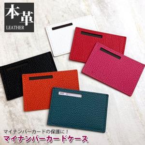 本革 マイナンバーカードケース (全10色) 氏名 住所