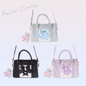 Pastel Merrily合皮リボン付ミニボストン