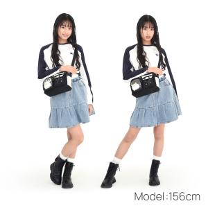 ポリチェック ショルダーバッグ 2ポケット ぷ...の詳細画像3