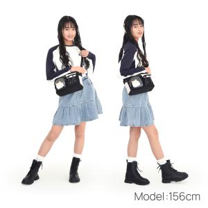 ポリチェック ショルダーバッグ 2ポケット ぷ...の詳細画像4