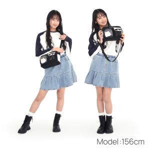ポリチェック ショルダーバッグ 2ポケット ぷ...の詳細画像5