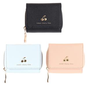 合皮チェリーロゴTPUミニ財布
