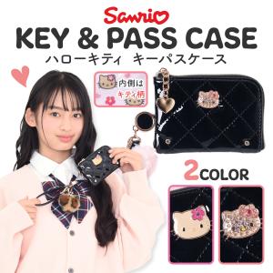 チャーミーキティ フェイスパスケース リール付き 定期入れ ICカード