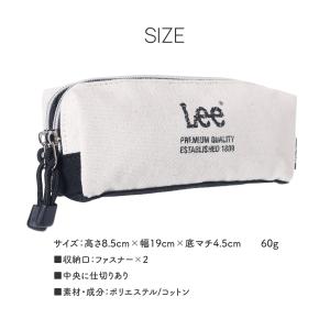 ポーチ Lee リー 帆布 ダブルファスナー ...の詳細画像5
