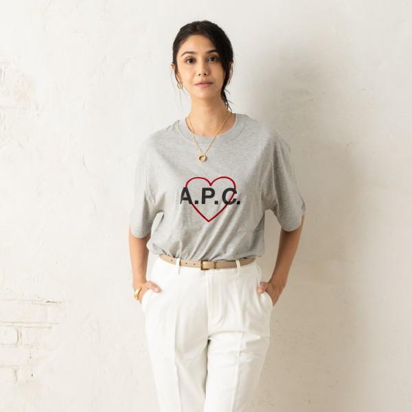 アーペーセー Tシャツ カットソー トップス 半袖カットソー グレー レディース APC M2611...