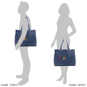 アーペーセー トートバッグ デニムバッグ ロゴ...の詳細画像3