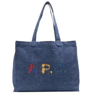 アーペーセー トートバッグ デニムバッグ ロゴ...の詳細画像4