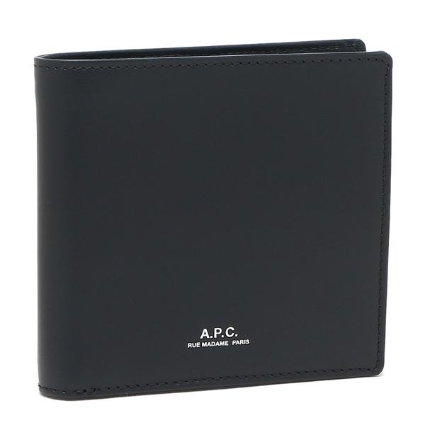 【P10％ ~5/7 9時】アーペーセー 二つ折り財布 ネイビー メンズ APC A.P.C. PX...