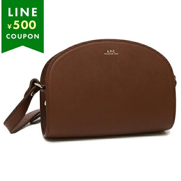 アーペーセー ショルダーバッグ ハーフムーン ミニバッグ ブラウン レディース APC F61392...