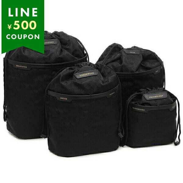 アニヤハインドマーチ ポーチ ドローストリング 巾着 4個セット ブラック メンズ レディース ユニ...