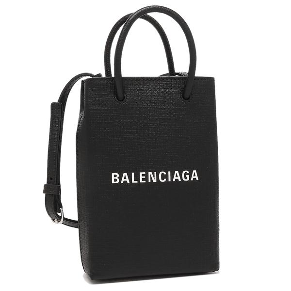 バレンシアガ ショルダーバッグ ハンドバッグ ロゴ ブラック レディース BALENCIAGA 75...