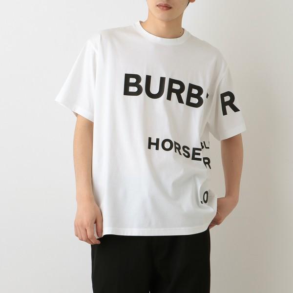 【P10％ ~5/7 9時】バーバリー Tシャツ 半袖カットソー ホワイト メンズ BURBERRY...