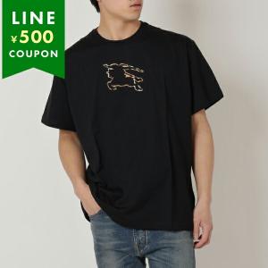 【P5％ 5/29 0時〜24時】バーバリー Tシャツ カットソー ブラック メンズ BURBERRY 8070681 A1189｜axes