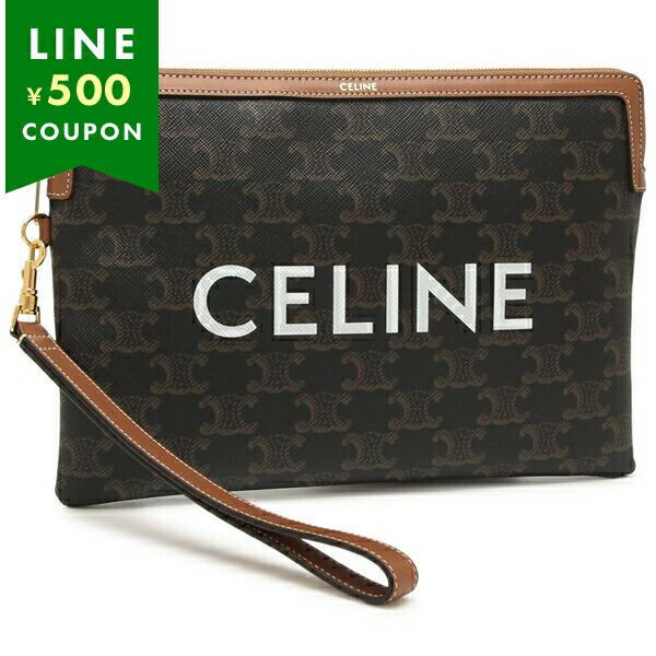 セリーヌ ポーチ トリオンフ ロゴ ブラウン レディース CELINE 10J502FES 04LU