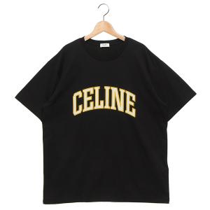 セリーヌ Tシャツ カットソー ルーズ Tシャツ ロゴ ブラック メンズ CELINE 2X60L671Q 38YG｜axes