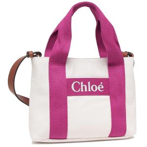 クロエ トートバッグ ショルダーバッグ キッズ ガールズ ホワイト ピンク レディース CHLOE C20046 117｜axes