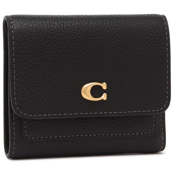 コーチ 二つ折り財布 ミラ スモールフラップウォレット ブラック レディース COACH CAO13...