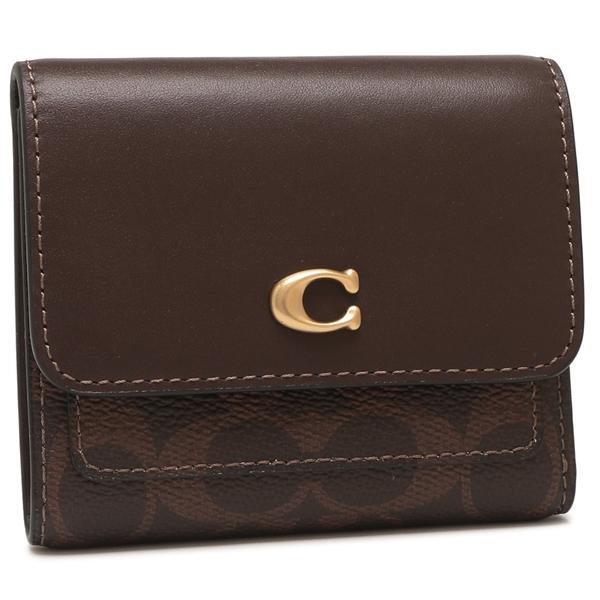 コーチ 三つ折り財布 ミラ スモール フラップ ウォレット ブラウン レディース COACH CAT...