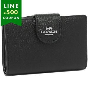 COACH コーチ 財布 二つ折り 6390 ブラック ラグジュアリー