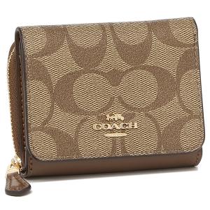 【P10 4/23 20時〜4/26 9時】コーチ COACH 三つ折り財布 シグネチャー ベージュ ブラウン レディース 7331 IME74 アウトレット｜axes