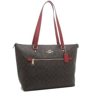 【P10 4/23 20時〜4/26 9時】コーチ トートバッグ アウトレット シグネチャーキャンバスブラウン レッド レディース COACH 79609 IMRVQ A4対応｜axes