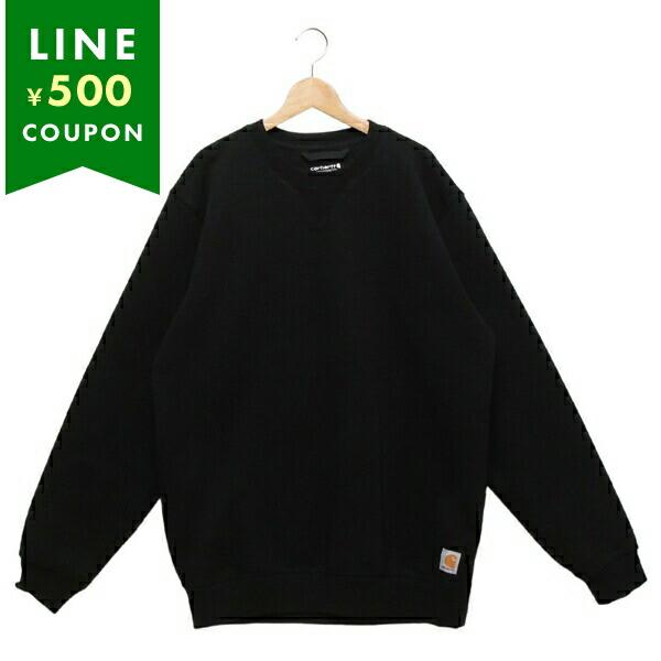 カーハート Tシャツ カットソー ミッドウェイトクルーネックスウェット ワンポイント ブラック メン...