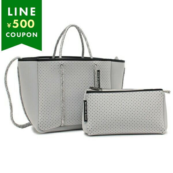 ステートオブエスケープ ショルダーバッグ プチエスケープ グレー ホワイト レディース STATE ...