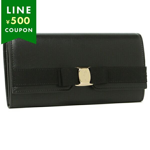 フェラガモ 長財布 ニューヴァラ ブラック レディース FERRAGAMO 22E008 07345...