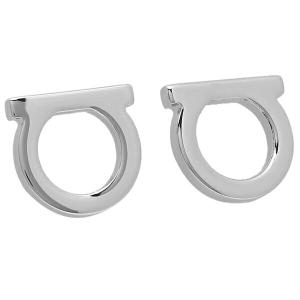 FERRAGAMO（フェラガモ） ピアス ガンチーニ ラインストーン シルバー