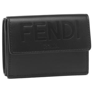 フェンディ 三つ折り財布 フェンディローマ ブラック レディース FENDI 8M0395 AAYZ F0KUR｜axes