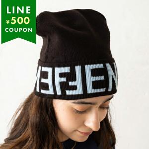 COACH ニット帽 ニットキャップ ニット ビーニー・レザー パッチ