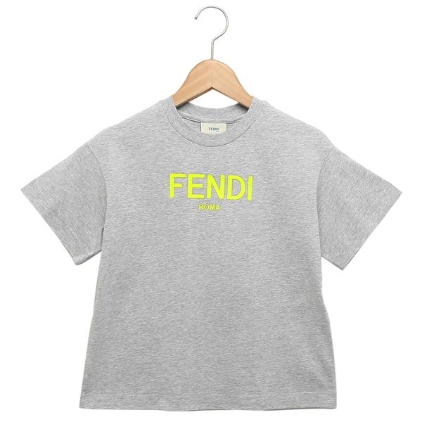 【P5％ 5/29 0時〜24時】フェンディ Tシャツ グレー キッズ 子供服 レディース FEND...
